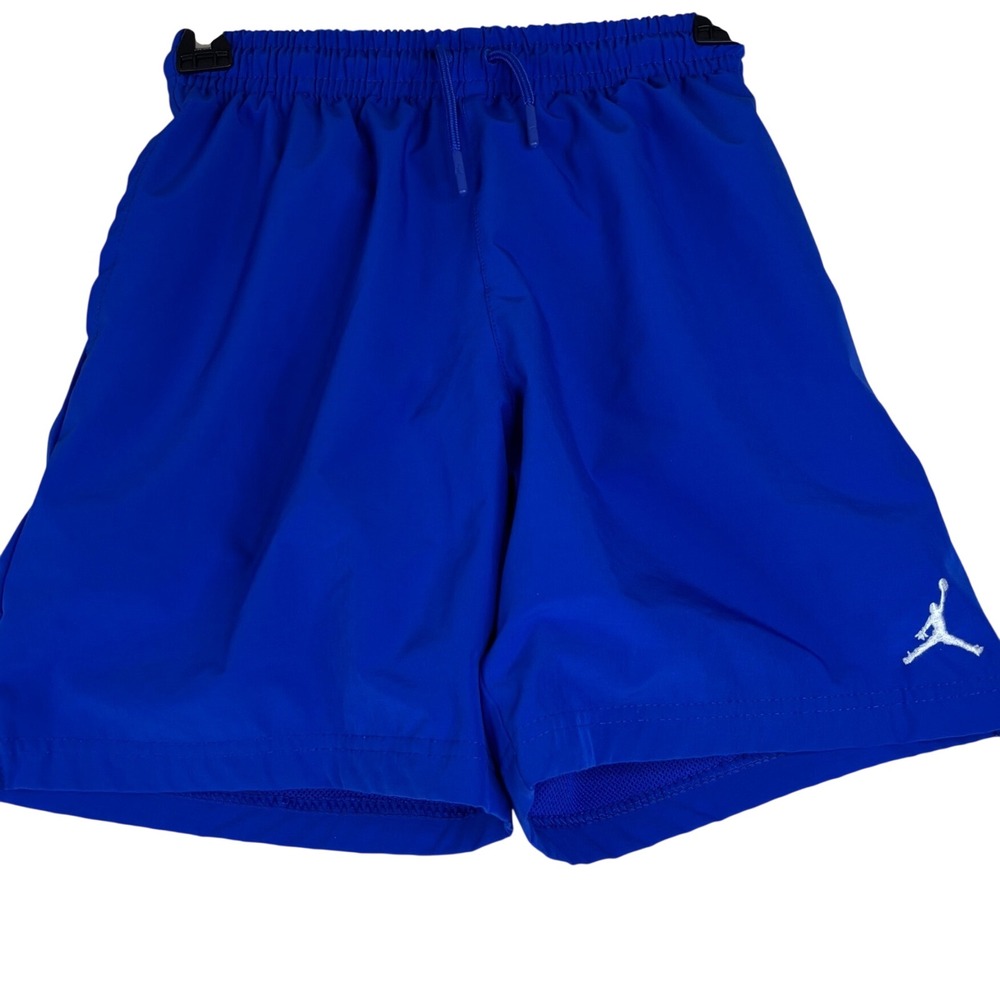 Jordan Shorts Boys Medium 10-12 Blue Mesh Lined Athletic Basketball Gym Pockets